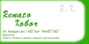 renato kobor business card